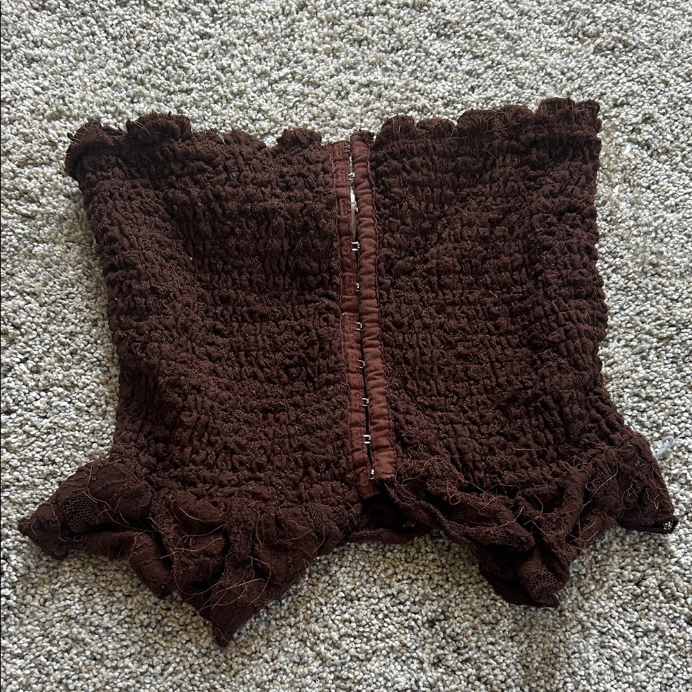 Willow Rich Brown Textured Top